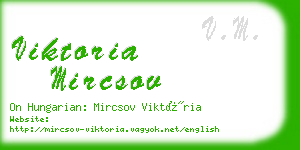 viktoria mircsov business card